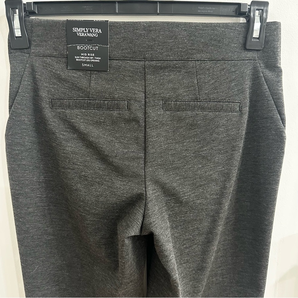 Simply Vera Vera Wang Charcoal Gray Slimming Ponte Bootcut Pants - Small - Picture 7 of 14